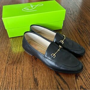 Sam Edelman Loraine Horsebit Black Leather Loafers